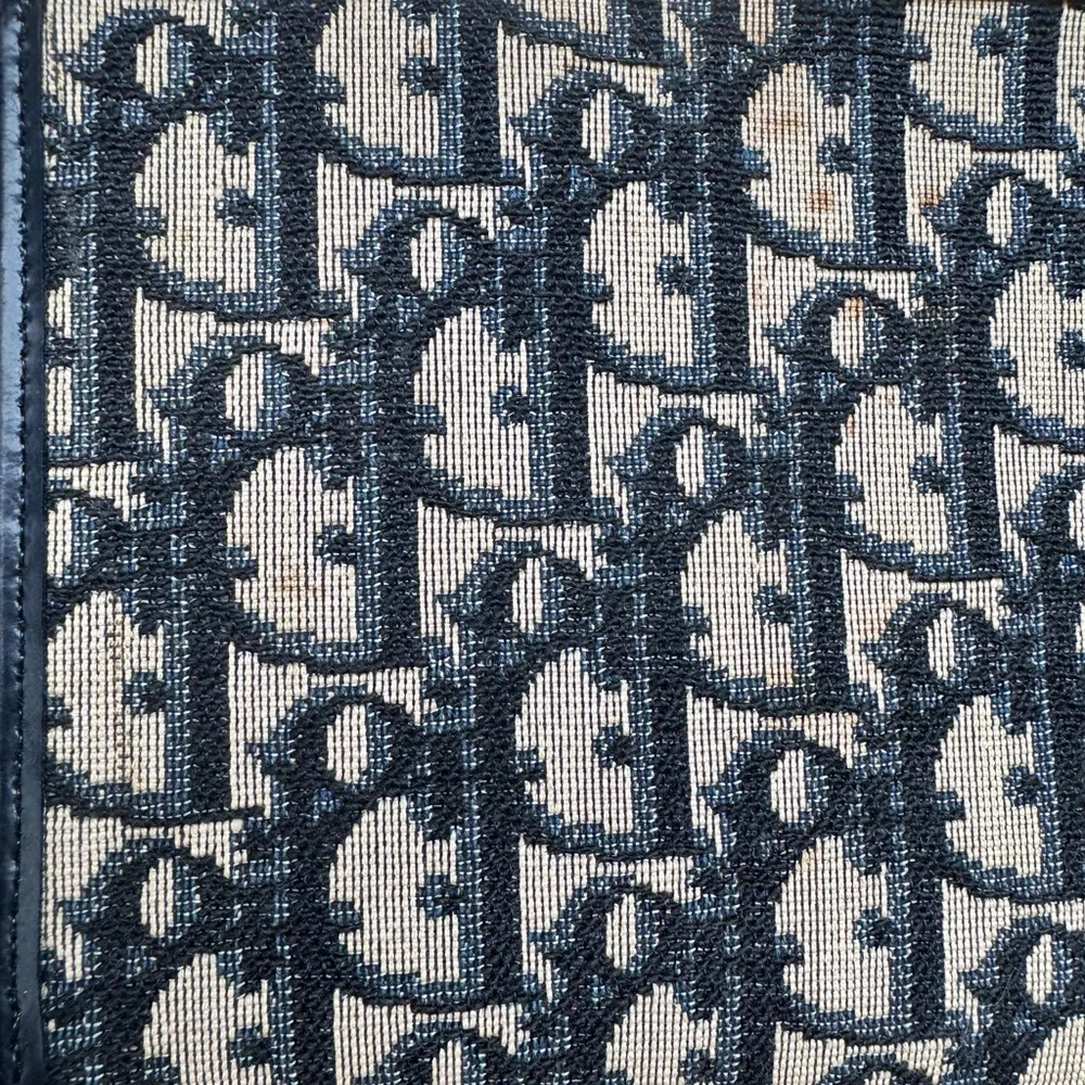 Vintage Dior Navy Blue Monogram Clutch - Picture 8 of 16